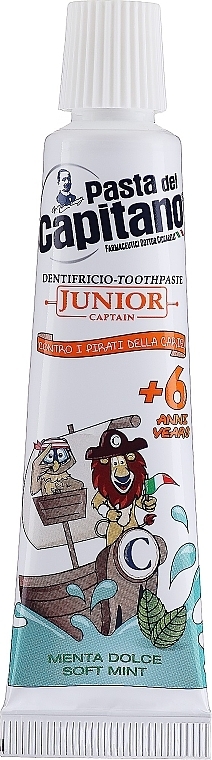 GIFT! Sweet Peppermint Toothpaste for Kids 6+ - Pasta Del Capitano — photo N2