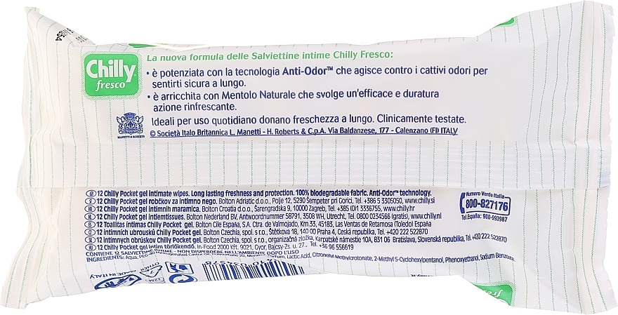 Intimate Wash Wipes "Fresh" - Chilly Gel Fresh Intimate Wipes — photo N8