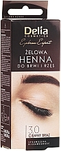 Fragrances, Perfumes, Cosmetics Brow Tint Gel, dark brown - Delia Eyebrow Tint Gel ProColor 3.0 Dark Brown