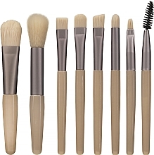 GIFT! Makeup Brush Set, 8 pcs, light pink - Lewer — photo N1