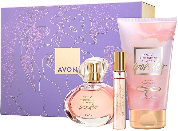 Avon TTA Wonder - Set (edp/50 ml + edp/mini/10 ml + b/lot/75 ml) — photo N1