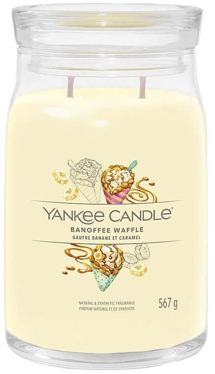 Scented Candle in Jar 'Banfee Waffle', 2 wicks - Yankee Candle Singnature — photo N1