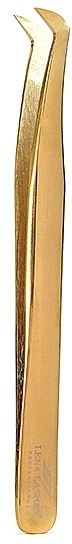 Curved Tweezers, 015, gold - Lena Lashes Volume 015 Gold — photo N2