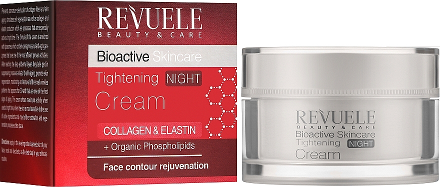 Facial Night Cream - Revuele Bioactive Skin Care Collagen & Elastin Tightening Night Cream — photo N1