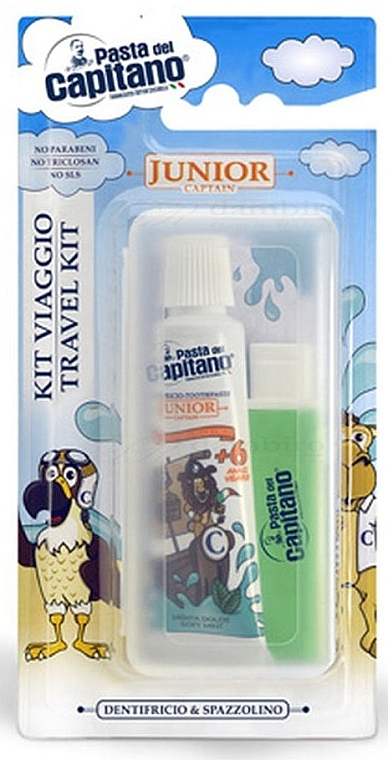 Set - Pasta Del Capitano Junior Travel Kit 6+ Soft (toothpast/25ml + toothbrush/1pc) — photo N6