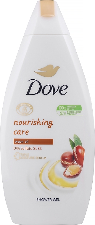 Shower Cream-Gel "Nourishing Care and Oil" - Dove Nourishing Care And Oil Body Wash — photo N1