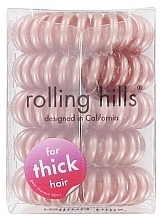 Hair Rings, bronze - Rolling Hills 5 Traceless Hair Elastics Stronger Bronze — photo N1