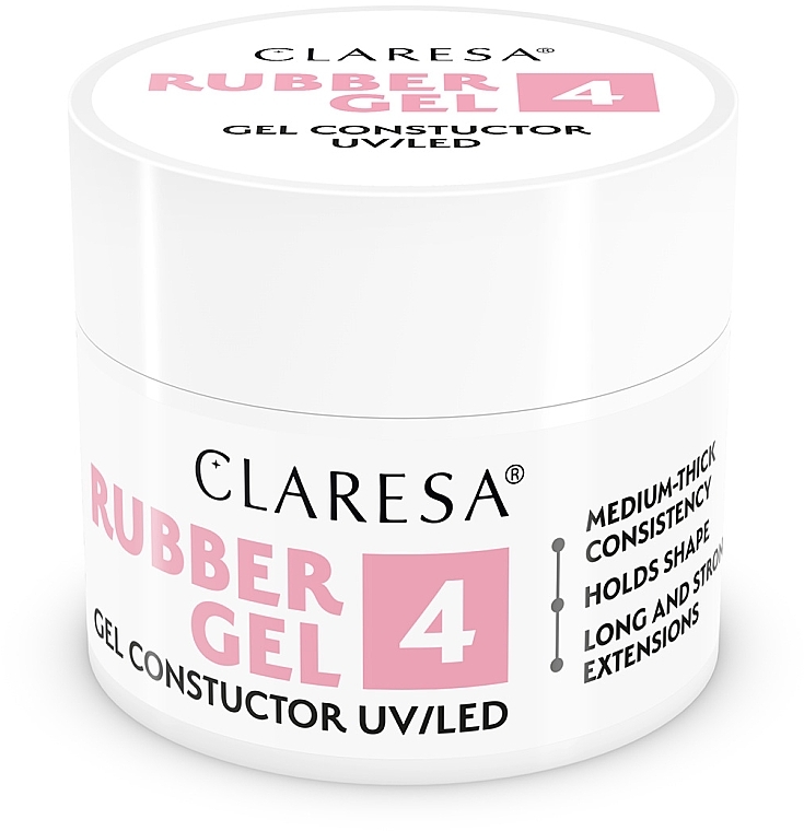 Nail Extension Gel, 12 g - Claresa Rubber Gel — photo N6