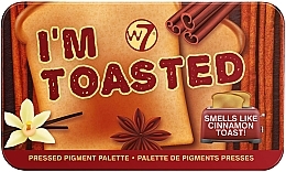 Eyeshadow Palette - W7 I'm Toasted Pressed Pigment Palette — photo N1