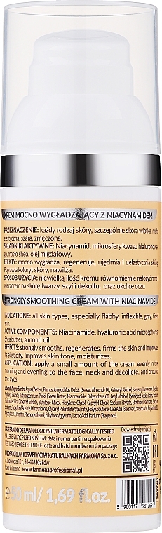 Niacinamide Smoothing Cream - Farmona Professional Unique Skin Strongly Smoothing Cream With Niacinamide — photo N2