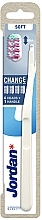 Toothbrush +4 Refill Heads, soft, white - Jordan Change Soft — photo N1