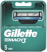 Replaceable Shaving Cassettes, 5pcs - Gillette Mach3 — photo N5