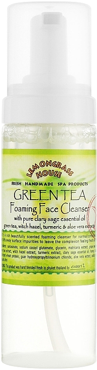 Green Tea Face Cleansing Foam - Lemongrass House Green Tea Foaming Face Cleanser — photo N2