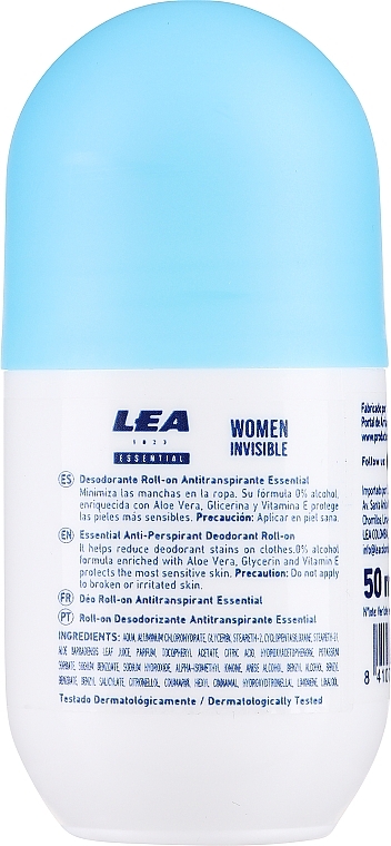Roll-On Deodorant - Lea Women Essential Invisible Deodorant Roll-On — photo N2