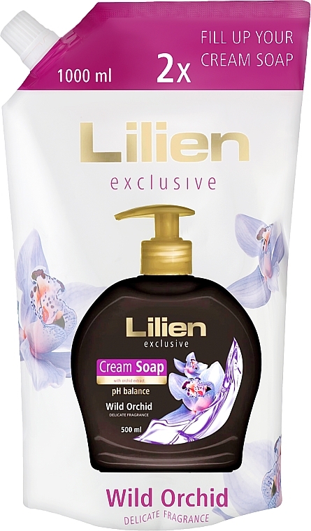 Wild Orchid Liquid Cream Soap - Lilien Wild Orchid Cream Soap Doypack — photo N1