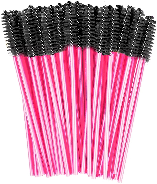Lash & Brow Brush, black with pink handle - Clavier — photo N2
