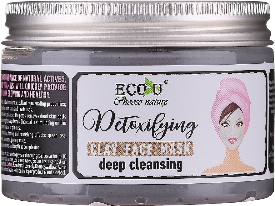 Deep Cleansing Face Mask - Eco U Detoxifying Deep Cleansing Clay Face Mask — photo N2