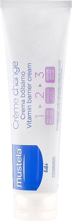 1 2 3 Vitamin Barrier Diaper Cream - Mustela Bebe 1 2 3 Vitamin Barrier Cream — photo N2