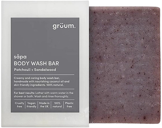 Patchouli & Sandalwood Body Soap - Gruum Sapa Body Bar Patchouli & Sandalwood — photo N1