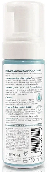 Anti Hair Loss Foam - Cleare Institute Fortaleza Anticanda Foam — photo N2