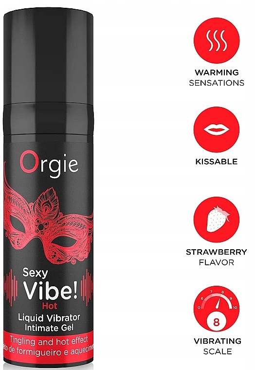 Stimulating Gel with Warming Effect - Orgie Sexy Vibe! Hot Liquid Vibrator Intimate Gel — photo N3