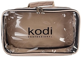 Nylon Cosmetic Bag No. 22 with a zipper, cappuccino - Kodi Professional — photo N1