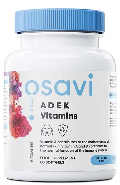 Vitamins ADEK Capsules, in soft capsules - Osavi — photo N1