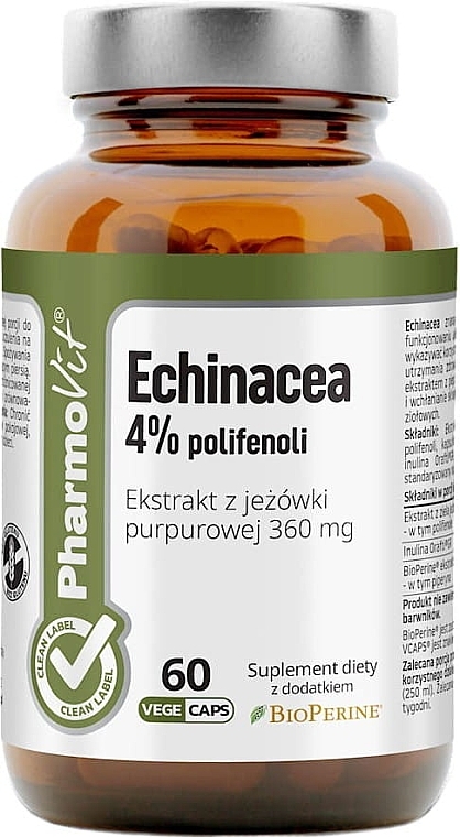Dietary Supplement 'Echinacea 4%' - Pharmovit Clean label Echinacea 4% — photo N1