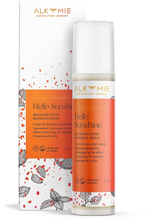 After Tan Repair Cream - Alkmie Hello Sunshine Reconstructing Bronzing Cream — photo N2