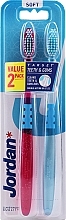 Toothbrush Soft, purple+blue - Jordan Target Teeth Toothbrush  — photo N4