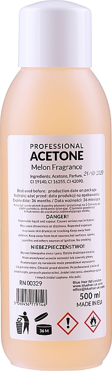 GIFT! Melon Nail Polish Remover - Ronney Professional Acetone Melon — photo N2