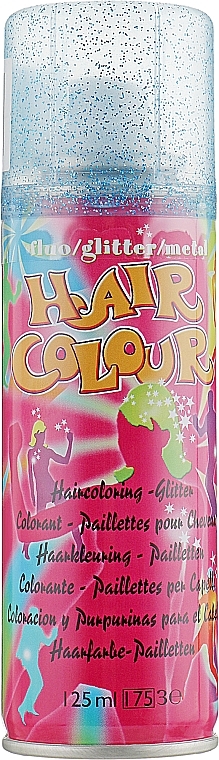 Color Hair Spray "Glitter", blue - Sibel Coloured Hair Spray — photo N9