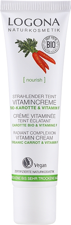 Moisturising & Firming Vitamin Cream - Logona Facial Care Vitamin Cream Organic Carrot — photo N1