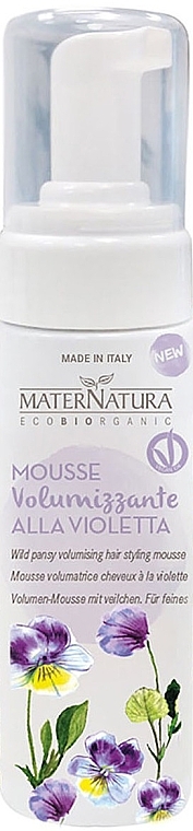 Volume Mousse - MaterNatura Wild Pansy Volumising Hair Styling Mousse — photo N1