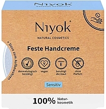 Fragrances, Perfumes, Cosmetics Solid Hand Cream for Sensitive Skin - Niyok Solid Hand Cream Sensitiv