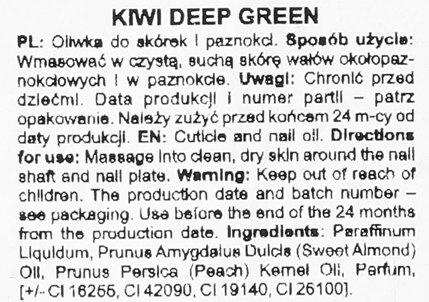 Nail & Cuticle Oil - Silcare Olive Shells Kiwi Deep Green — photo N6