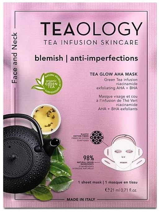 Face Cleansing Mask - Teaology Tea Glow Aha Purifying Mask — photo N1