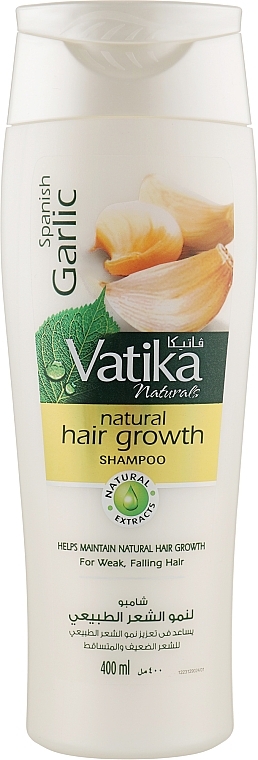 Anti Hair Loss Shampoo for Brittle Hair - Dabur Vatika Garlic Shampoo Repair and Restore — photo N1