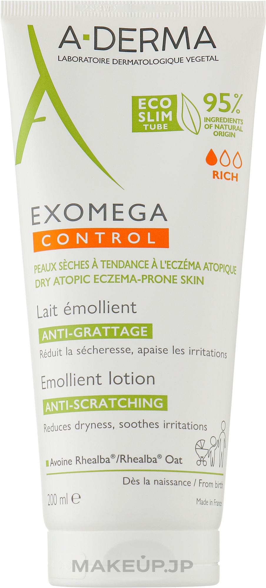 Softening Body Lotion - A-Derma Exomega Control Emollient Lotion Anti-Scratching — photo 200 ml