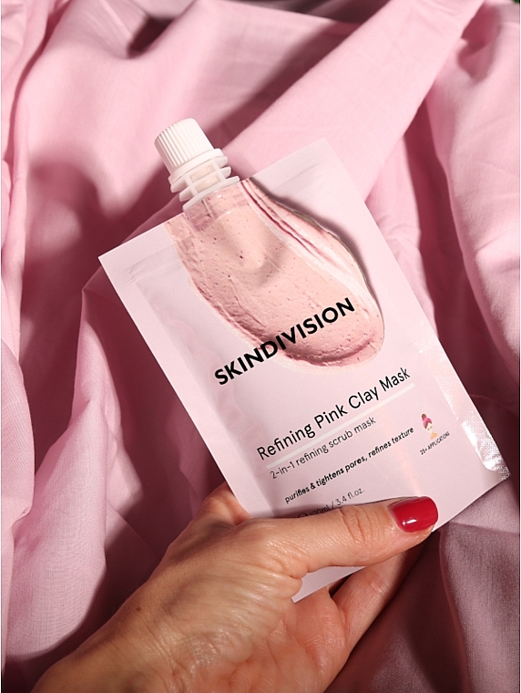 2-in-1 Refining Scrub Mask - SkinDivision Refining Pink Clay Mask — photo N53