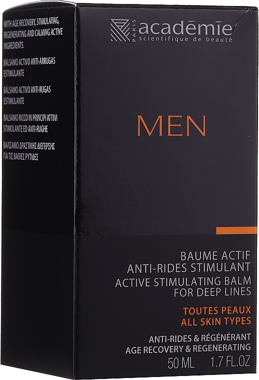 Active Stimulating After Shave Cream Balm - Academie Men Active Stimulating Balm for Deep Lines — photo N8