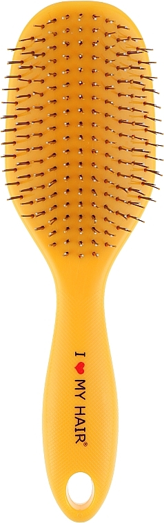 Hair Brush "Spider", 12 rows, glossy, yellow - I Love My Hair — photo N4