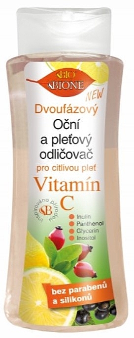 ビタミンCを配合したバイフェーズの目元と顔のメイクアップリムーバー - Bione Cosmetics Vitamin C Two-phase Eye Make-up Remover	 — photo N1