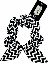 Elastic Hair Band, 000233, black-white - Glamour — photo N5