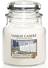 Candle in Glass Jar - Yankee Candle Clean Cotton — photo N3