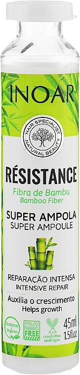 Hair Lamination Ampoule "Bamboo & Alanine" - Inoar Resistance Bamboo Fiber Super Ampoule — photo N5