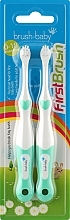 Set 'First Toothbrush', green - Brush-Baby — photo N1