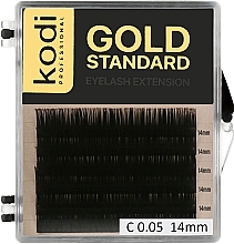Gold Standard C 0.05 False Eyelashes (6 rows: 14 mm) - Kodi Professional — photo N1