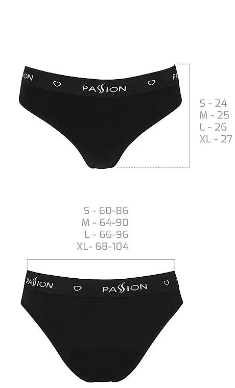 Brazilian Cotton panties PS012, grey - Passion — photo N4