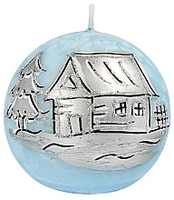 Fragrances, Perfumes, Cosmetics New Year's Blue Ball Decorative Candle, 10cm - Artman Christmas Frozen Blue